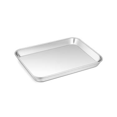 Imagem de Joyair Assadeira para Forno Torradeira de 22 cm, Bandeja de Metal Pequena Profissional de Aço Inoxidável para Assar e Grelhar, Biscoito / Bacon/Pão, Livre de Ferrugem e Não Tóxica, Pode Lavar na Máquina de Lavar Louça e Fácil de Limpar