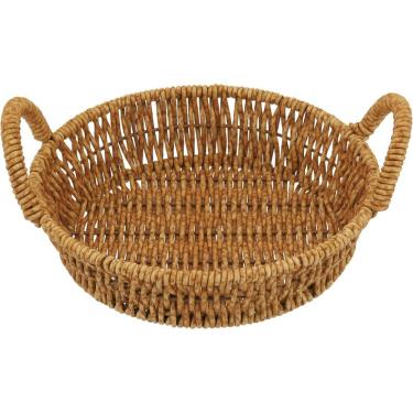Imagem de Cesta Plástico 4x17x17cm Natural Decorativa Organizadora