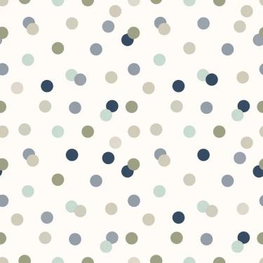 Imagem de Papel De Parede Revoada Confete Azul, Menta E Cinza 4412