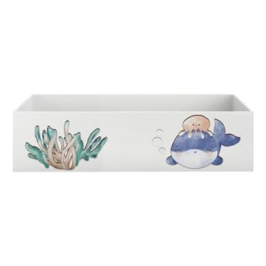 Imagem de Bandeja Kit Higiene Bebê em MDF Premium Quarto Fundo do Mar - Neném na