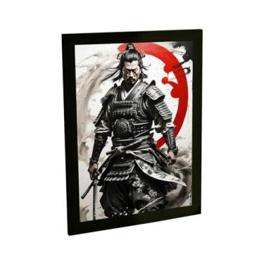 Imagem de Quadro Decorativo Samurai Bushido Ilustração Japão Decoração Poster Quarto Sala