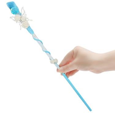 Imagem de Rileryan Handcrafted Crystal Gemstone Fairy Wands Princess Wand Magic Wand for Witch Wizard Halloween Christmas Decor Accessories Birthday Gift (Blue)