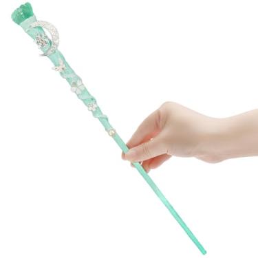 Imagem de Rileryan Handcrafted Crystal Gemstone Fairy Wands Princess Wand Magic Wand for Witch Wizard Halloween Christmas Decor Accessories Birthday Gift (Green)