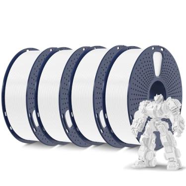 Imagem de SUNLU 4KG PLA Plus 3D Filamento 1,75mm,PLA PRO Perfeitamente Enrolado 1.75mm, Filamento PLA+ Compatível com a Maioria das Impressoras FDM, Carretel de 1kg, Pacote com 4 Unidades,Branco