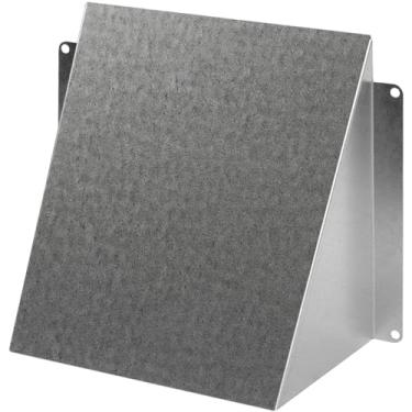 Imagem de Tampa de ventilação de aço galvanizado de 15 cm x 15 cm - Defletor de chuva de escapamento/entrada de duto - Proteção à prova de intempéries para sistemas de ventilação aberta - Exaustor de ventilação