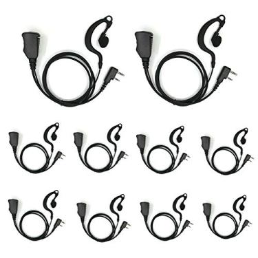 Imagem de Fones de ouvido Walkie Talkie com clipe em forma de G para Baofeng UV-5R BF-F8HP BF-888S Retevis H-777 RT22 RT21 RT27 H-777S Arcshell (pacote com 10)