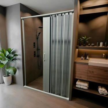 Imagem de Box Para Banheiro de PVC 185x100cm Sanfonado Frontal BCF