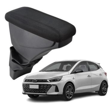 Imagem de Apoio De Braço Hyundai Hb20s Tecido Preto Costura Preta - GPI Automoti