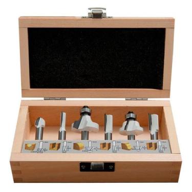 Imagem de Jogo Fresa Para Tupia Manual Estojo C/ 6 Makita D-53578