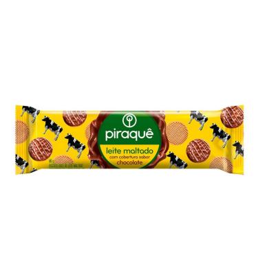 Imagem de Biscoito Piraquê Leite Maltado Com Cobertura De Chocolate 80g