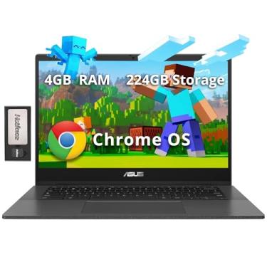 Imagem de ASUS Notebook Chromebook CM1402 35.6 cm FHD antirreflexo, MediaTek Kompanio 520, 4 GB LPDDR4X, 224 GB de armazenamento (64 GB eMMC + conjunto de estação de ancoragem de 160 GB), webcam HD, WiFi 6,
