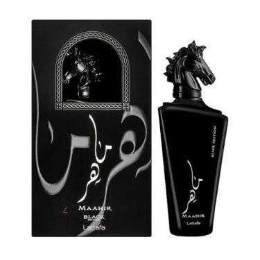 Imagem de Perfume Maahir Black 100ml  Fragrância Árabe Masculina Intensa e Sofis