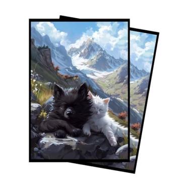 Imagem de Paramint Chibi Rin Seri 2 capas para cartas - 100 unidades de mangas TCG tamanho padrão - compatível com Magic The Gathering, Lorcana - manga dupla - Design de arte original