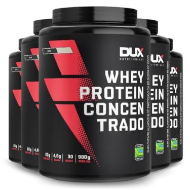 Imagem de Kit 5 Whey Protein Concentrado Dux Coco 900g