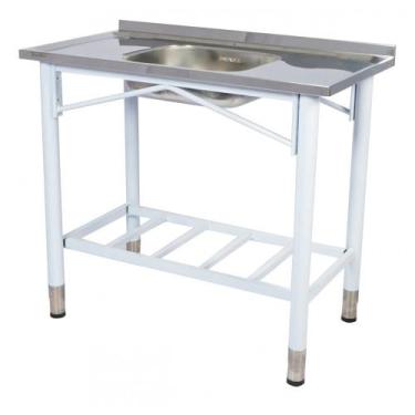 Imagem de Pia Industrial Benfati Inox 430 120x53cm Pés Pintados Concretada Panel