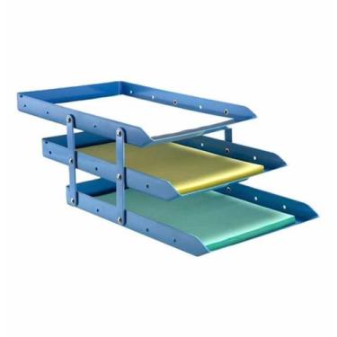 Imagem de Caixa para correspondencia tripla acrilico movel azul pastel / un / wa