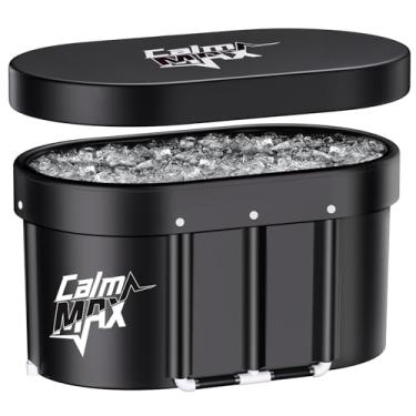 Imagem de CalmMax Banheira de gelo oval para atletas XL Banheira de mergulho portátil fria para terapia de água fria banhos de gelo em casa academia ao ar livre