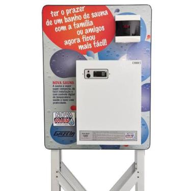 Imagem de Sauna Vapor Elétrica Digital Gazela 6000w 6m 220v Bifásica