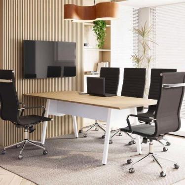 Imagem de Mesa de Reunião 2,00m para 8 Pessoas c/ Tampo Chanfrado F5 - F5 Office