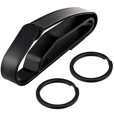 Imagem de Porta-chaves de cinto resistente, clipe de chave de liberação rápida para cinto, porta-chaves tático de aço inoxidável com 2 chaveiros destacáveis para polícia e polícia UIInosoo para cinto máximo de 5 cm