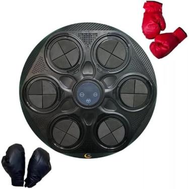 Imagem de Máquina de Boxe Musical Inteligente com Bluetooth e LED – Treinamento Interativo de Reflexo, Coordenação e Agilidade – Luvas Inclusas, Ideal para Treino em Casa, Cardio e Diversão Fitness