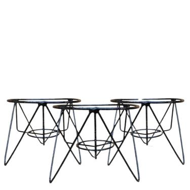 Imagem de Kit 3 Suporte Tripé Alto de Ferro Reforçado para Plantas, Vasos de Boca 21 com Fundo e Alturas Ajustáveis - Suporte para Flores, Plantas de Chão e Vaso de Planta em Jardim/Sala(ALTURA = 20CM)