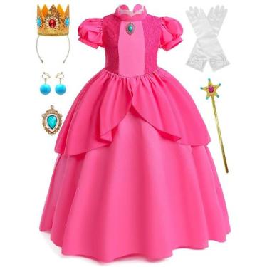Imagem de Fantasia Sabbenia Pink Princess para meninas, cosplay de 3 a 4 anos