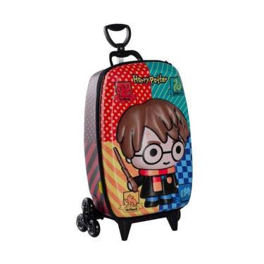 Imagem de Mala De Viagem Infantil Com Rodinha Harry Potter Casas 3d