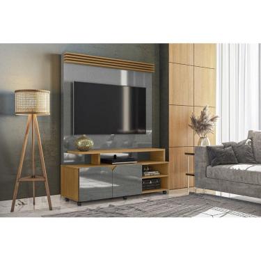 Imagem de Home p/ TVs até 60" Berlim Cinza Perolizado/Tauari - Lukaliam