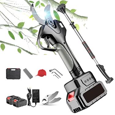 Imagem de Tesouras de poda elétricas profissionais de 40 mm/1,57 polegadas, podador de galhos de árvores portátil alimentado por bateria sem fio com display digital, podadores de árvores para jardinagem Cor