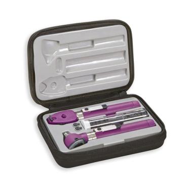 Imagem de Otoscópio Oftalmoscópio Conjunto de Diagnóstico Portátil, Lâmpada LED, 2.5V, Inclui Bolsa, Diagnostix 5110NLV, Roxo