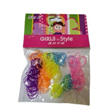 Imagem de Kit 120 Xuxinhas Elástico Cabelo Silicone Colorida Bolinha - Lynx Prod