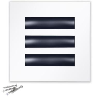 Imagem de Capa de ventilação AC moderna 6x6 – Grade decorativa para registro de saída de ar, difusor de ranhura linear, fluxo de ar ajustável, operação silenciosa, tampa de ventilação HVAC para teto, parede e