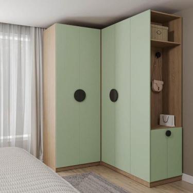 Imagem de Conjunto Modulado 3 Peças Canto, Nicho com 2 Gavetas e Sapateira Joy C