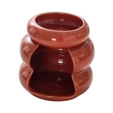 Imagem de Generic Queimador de aroma de porcelana, suporte para velas, cor sólida, moderno, aquecedor de óleo, queimador de cera derretida para, escritório,