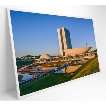 Imagem de Quadro Congresso Nacional Brasília Medidas 60x40 Cm Tipo De Impressão Tecido Canvas