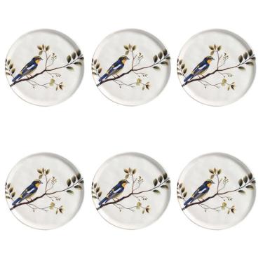 Imagem de Conjunto De Pratos De Sobremesa 06 Peças Bio Birdy Porto Brasil