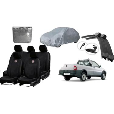 Imagem de Capa de couro +Capa de cobrir + Limpador de para - brisa -Fiat strada 98-04