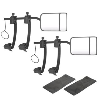 Imagem de JiiinMiiin Extensores de espelhos de reboque universais para reboque, extensores de espelho lateral de rotação ajustável de 360 graus para reboque, espelhos retrovisores convexos para veículos, carros