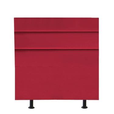 Imagem de Cabeceira Estofada Argentina 90cm Solteiro Para Cama Colchão Box Quarto Corino Vermelho - Aurora Line