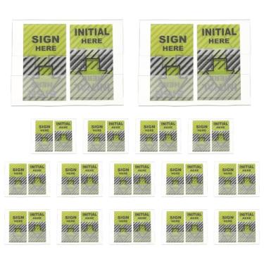 Imagem de PATIKIL 800 peças Sign Here Tabs, Sign Here Post Flags Stickers Adhesive Arrow Labels Message Date Signature for Documents Office Supplies Notebook Notes, Yellow Twill