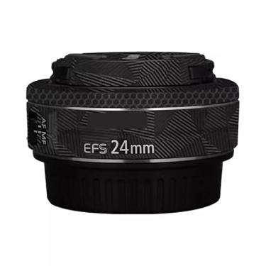 Imagem de EFS 24 2.8 Adesivo de lente de câmera para Canon EF-S 24 mm F2.8 Película protetora de vinil decalque skin (triângulo preto)