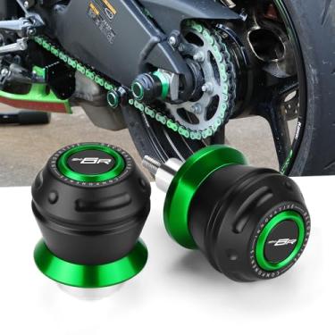 Imagem de Deslizadores de garfo traseiro de motocicleta aptos para NINJA ZX-6R 2024 2025 + | Sliders de quadro de eixo de roda NINJA ZX-6R 2024 ZX6R Proteção de roda 2025 ZX6R Accessoris GN