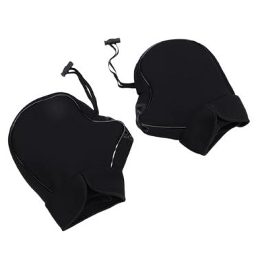 Imagem de Asixxsix Luvas de Guiador de Motocicleta, Luvas Térmicas Impermeáveis ​​à Prova de para Clima Frio, Com Forro de Pelúcia, Ajuste Universal para Scooter de Snowmobile ATV E-bike