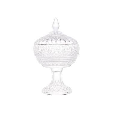 Imagem de Potiche Decorativo de Cristal com Pé Lys 14cm x 22cm - Wolff