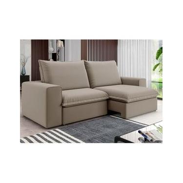 Imagem de Sofá 5 Lugares Luizzi Greco Retrátil, Reclinável e Revestido em Tecido Veludo Slim 290cm Largura