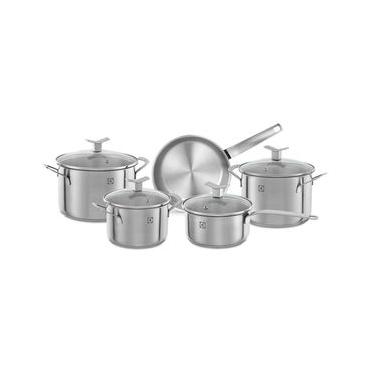 Imagem de Conjunto de Panelas em Aço Inox com 05 Peças - Electrolux