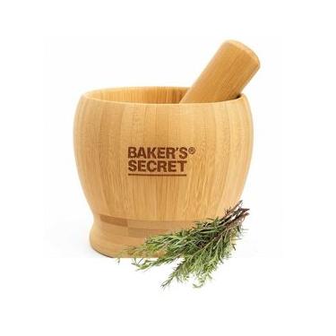Imagem de Pilão com Socador Bambu Moagem Ervas Tempero Ecológico