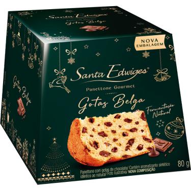 Imagem de Mini Panettone com Gotas de Chocolate Belga 80g - Santa Edwiges
