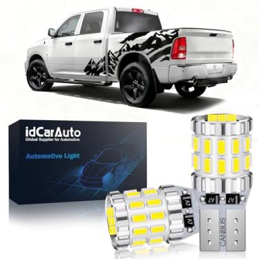 Imagem de idCarAuto 194 168 2825 W5W T10 lâmpadas LED pacote com 2 – 6000K branco, 3030 chips, luzes de substituição interior/exterior do carro (para Dodge Ram 1500(2009-2018))